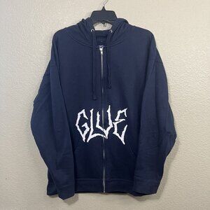 Glue Skateboards Castle Zip Hoodie Navy XL